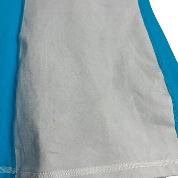 Lululemon Women's 2 Run Track Fast Tank Top Blue White Colorblock Racerback Gym - Picture 2 of 5